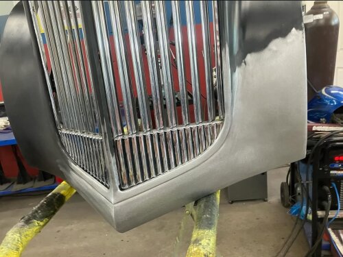 1937 packard front grill metal  fabrication repair done in hose
