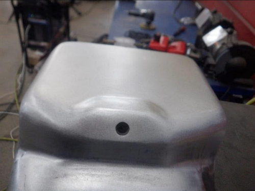 1966 GTO 389 original oil pan repair! Metal fabrication