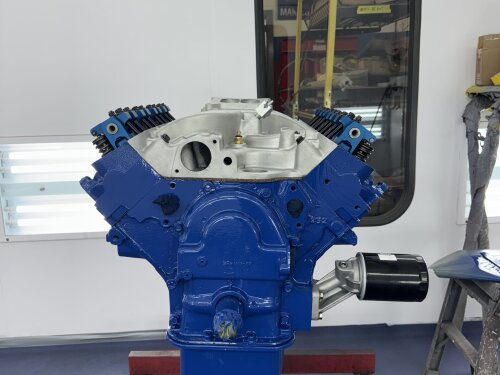 Ford 390 motor painted